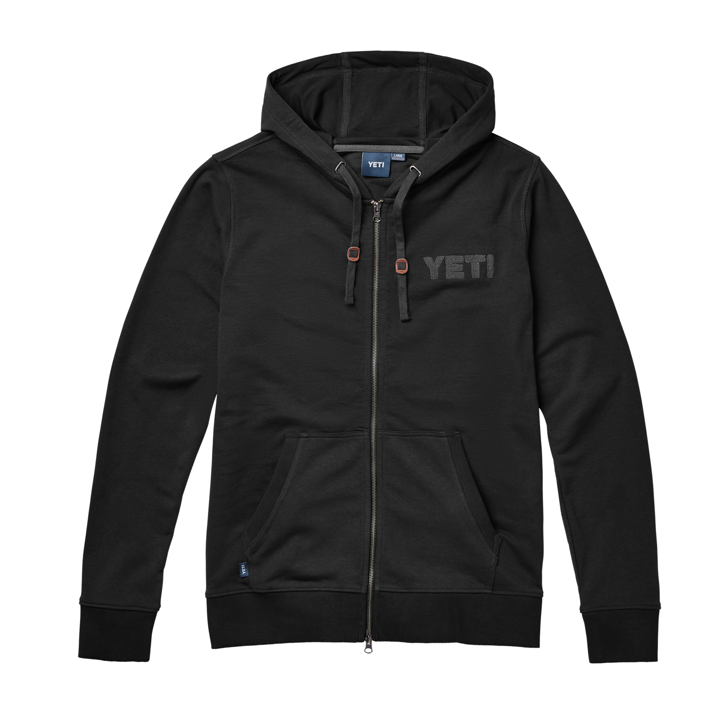 YETI Felpa con cappuccio in French Terry con zip intera Nero