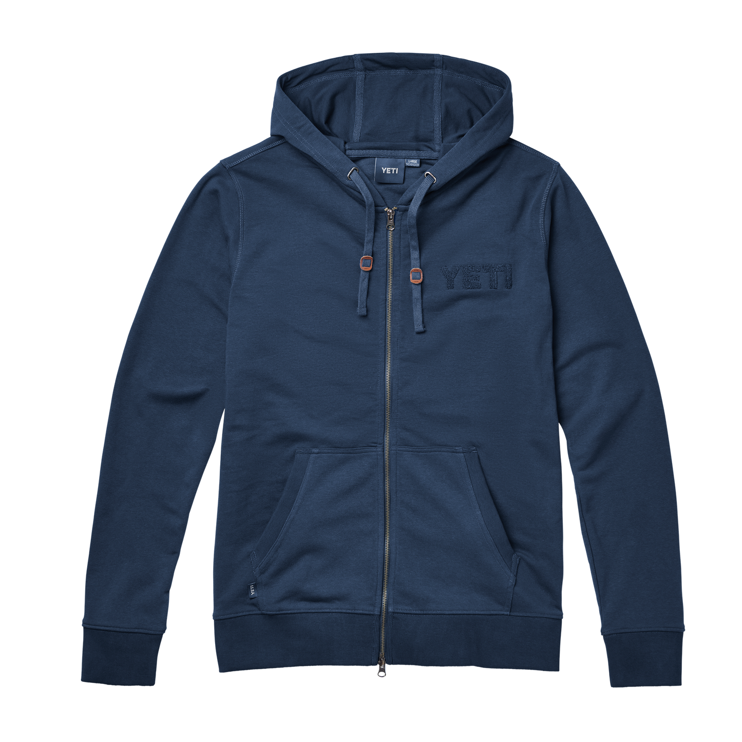 YETI Felpa con cappuccio in French Terry con zip intera Navy