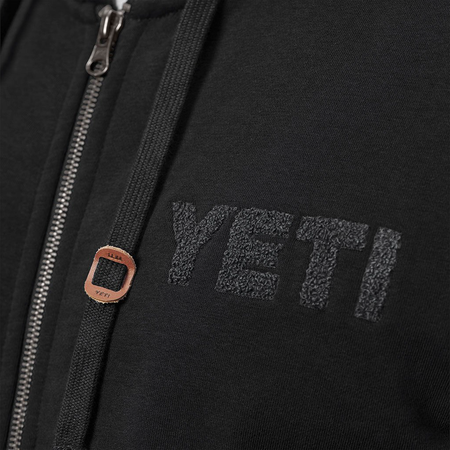 YETI Felpa con cappuccio in French Terry con zip intera Nero