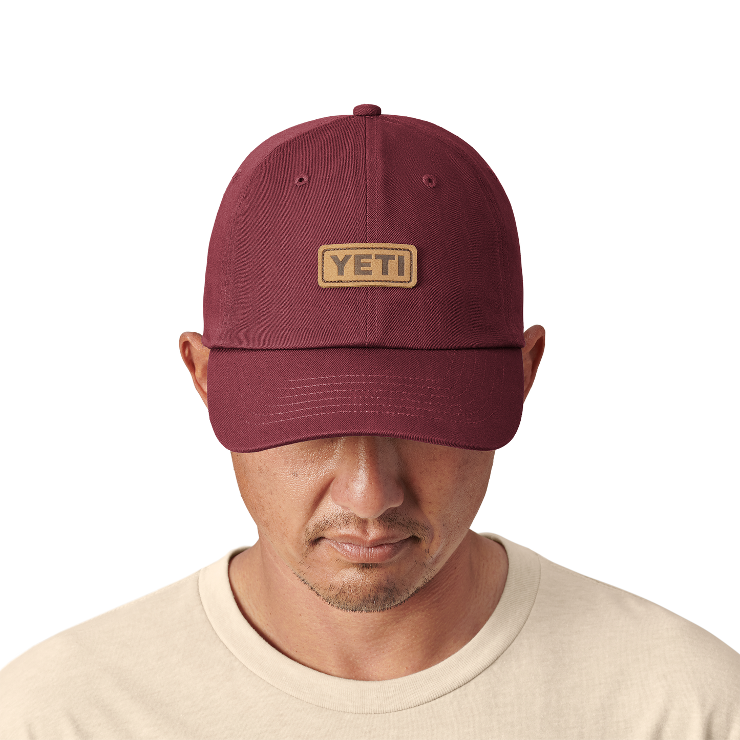 YETI Berretto da baseball in pelle con logo Harvest Red