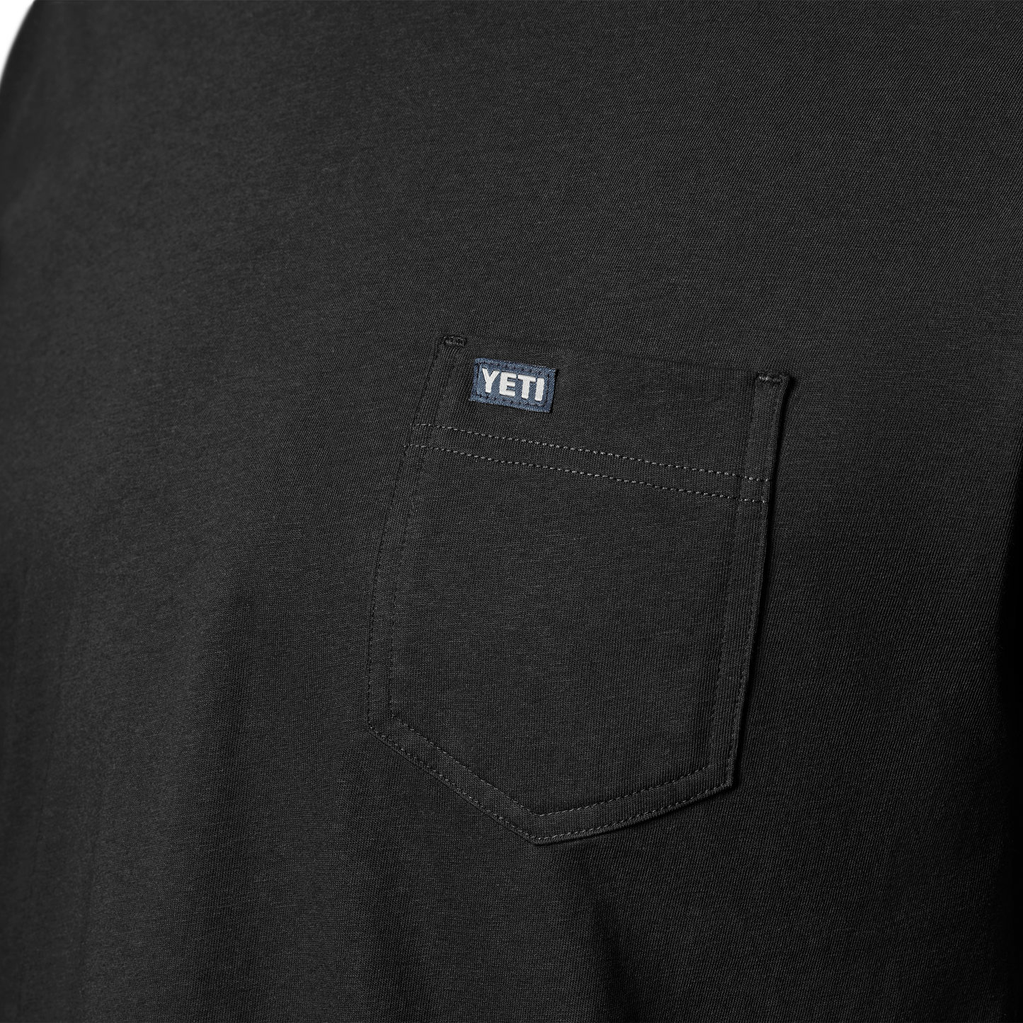 YETI T-shirt Premium a manica corta con tasca Nero