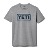 YETI Full Logo Badge Short Sleeve T-Shirt Heather Grey