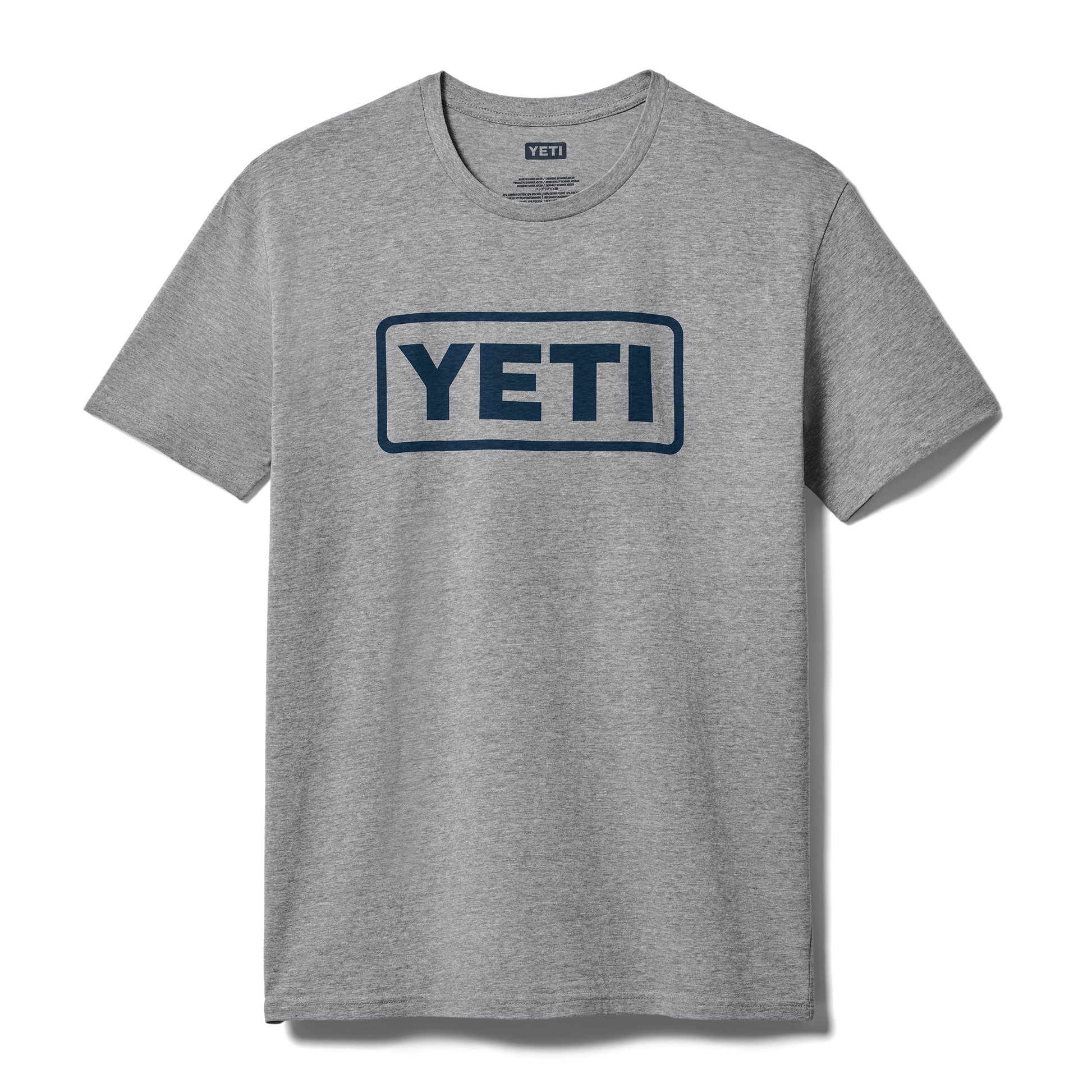 YETI Full Logo Badge Short Sleeve T-Shirt Heather Grey