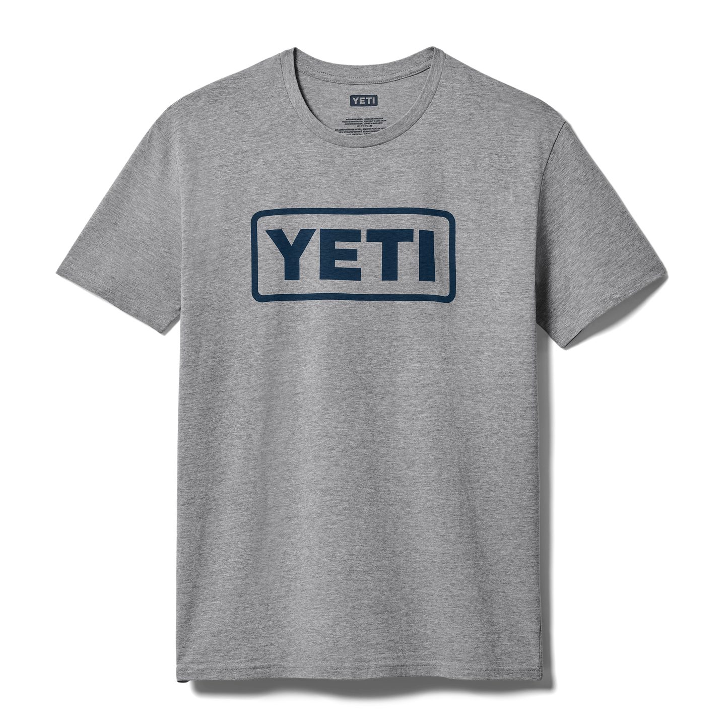 YETI Full Logo Badge Short Sleeve T-Shirt Heather Grey