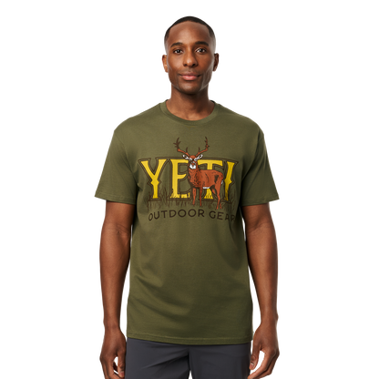 YETI Whitetail Short Sleeve T-Shirt Army