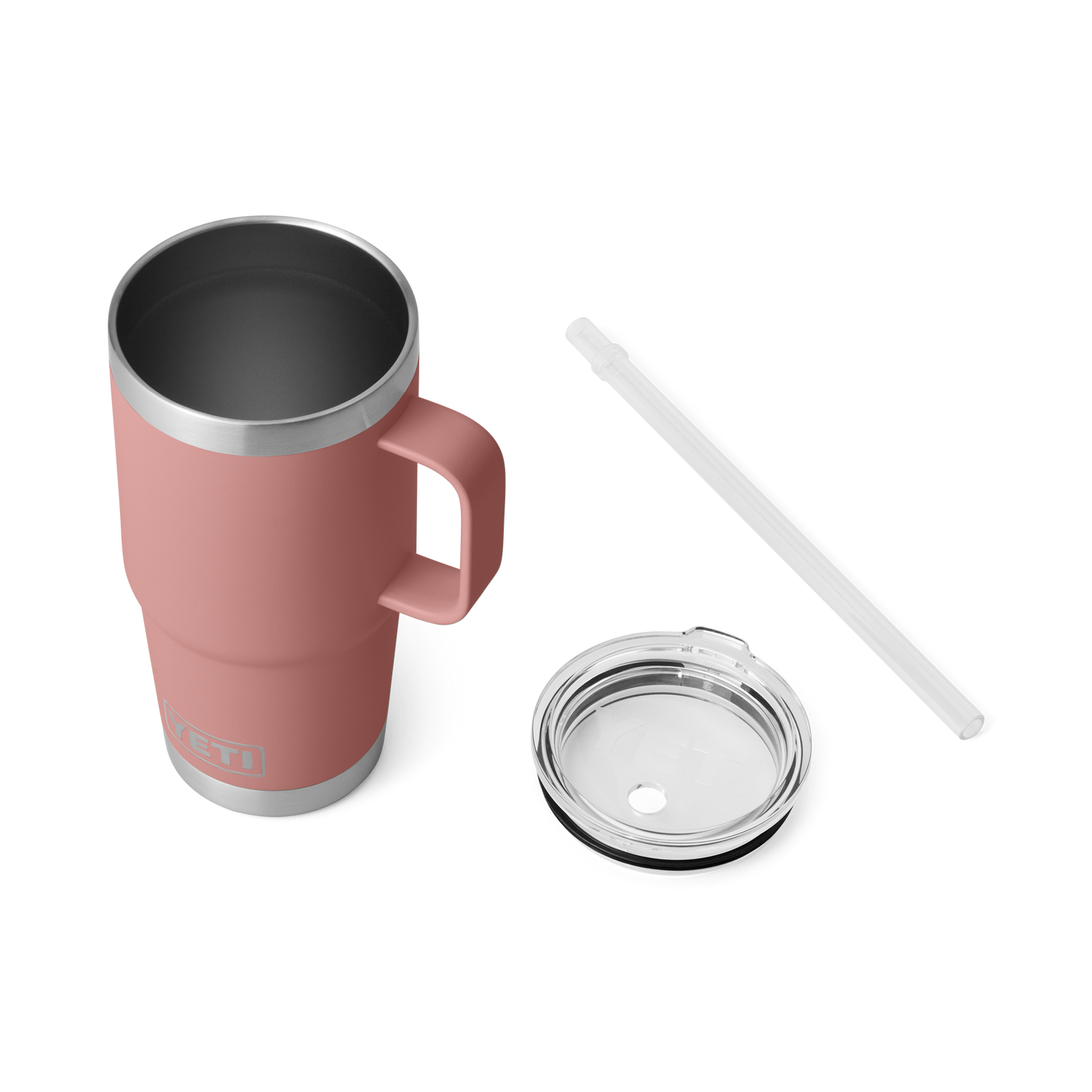 YETI Rambler® Tazza Da 25 oz (710 ml) Con coperchio con cannuccia Sandstone Pink