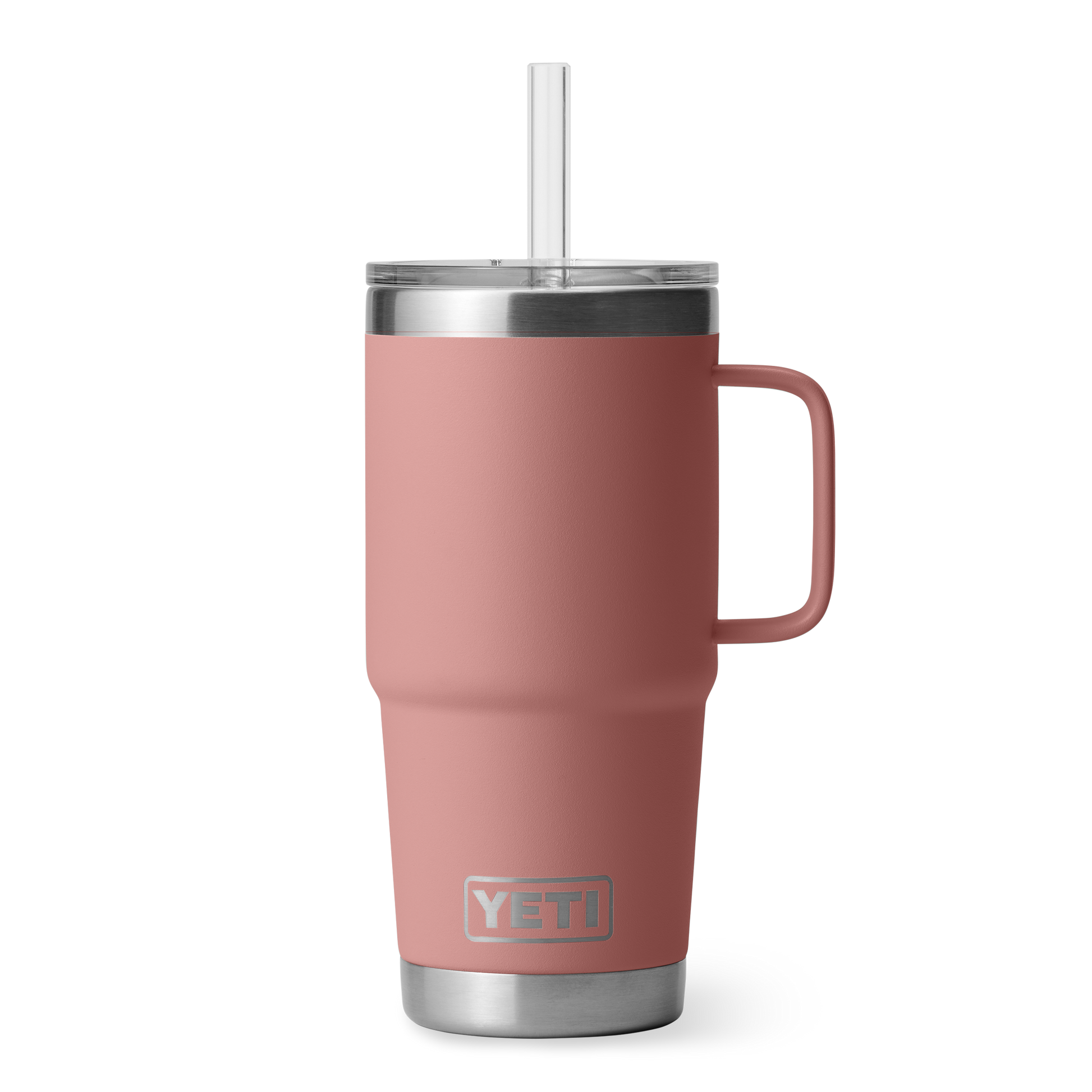 YETI Rambler® Tazza Da 25 oz (710 ml) Con coperchio con cannuccia Sandstone Pink