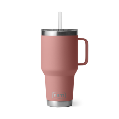 YETI Rambler® Tazza Da 35 oz (994 ml) Con coperchio con cannuccia Sandstone Pink