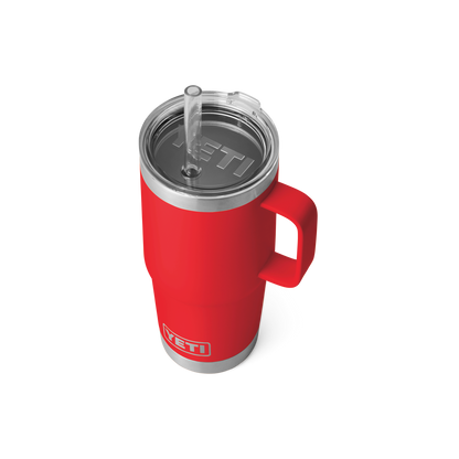 YETI Rambler® Tazza Da 25 oz (710 ml) Con coperchio con cannuccia Rescue Red