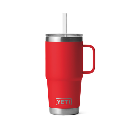 YETI Rambler® Tazza Da 25 oz (710 ml) Con coperchio con cannuccia Rescue Red