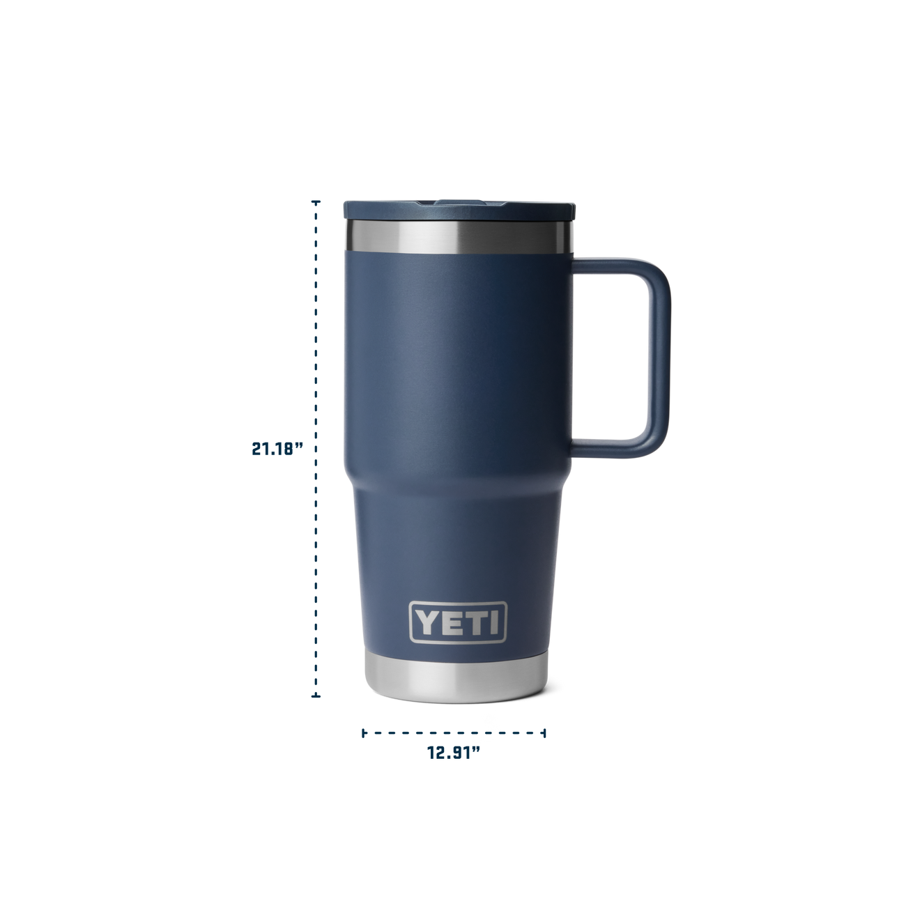 Rambler® 20 oz Travel Straw Mug Measurements