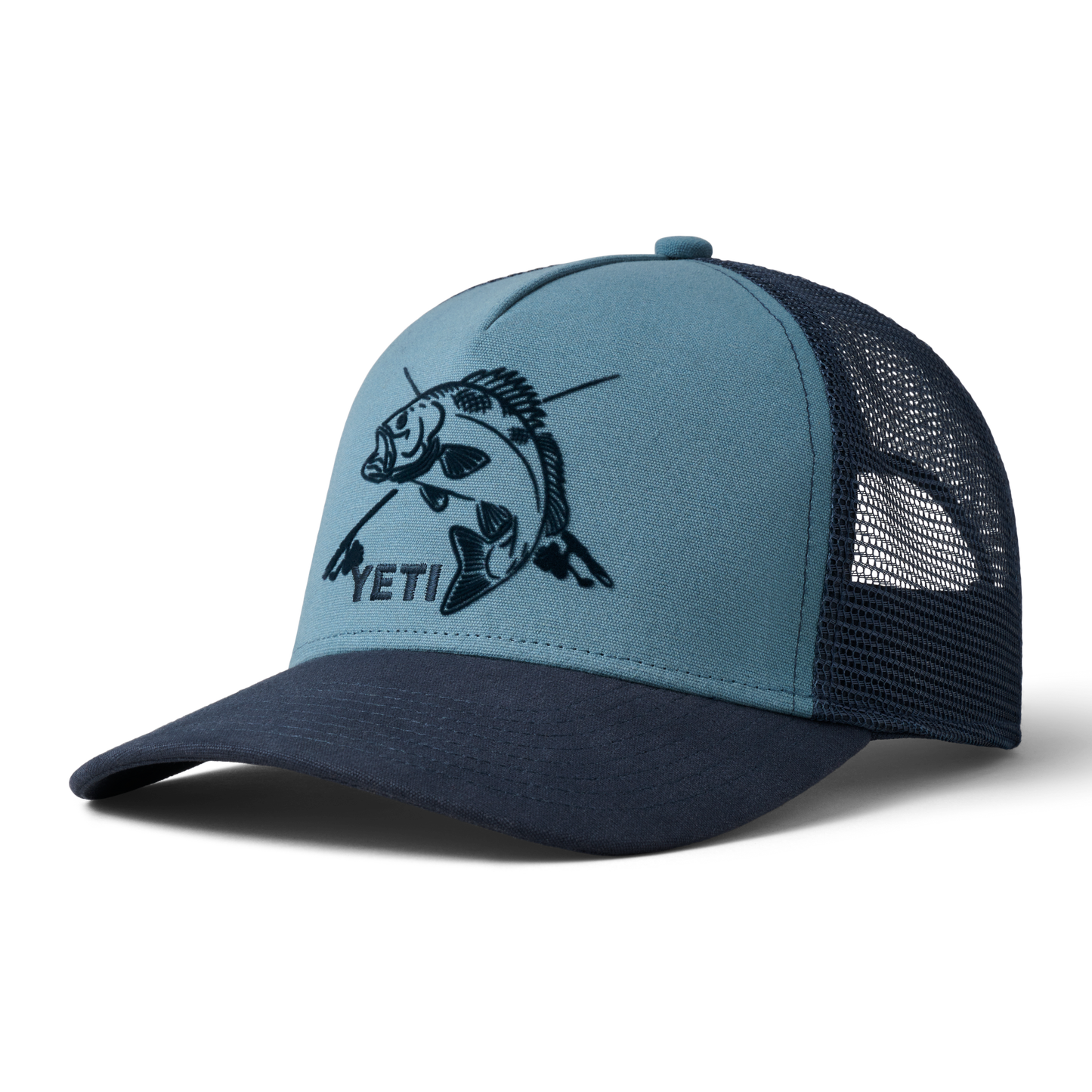 YETI Cappello Trucker Fishing Bass Deep Blue/Navy