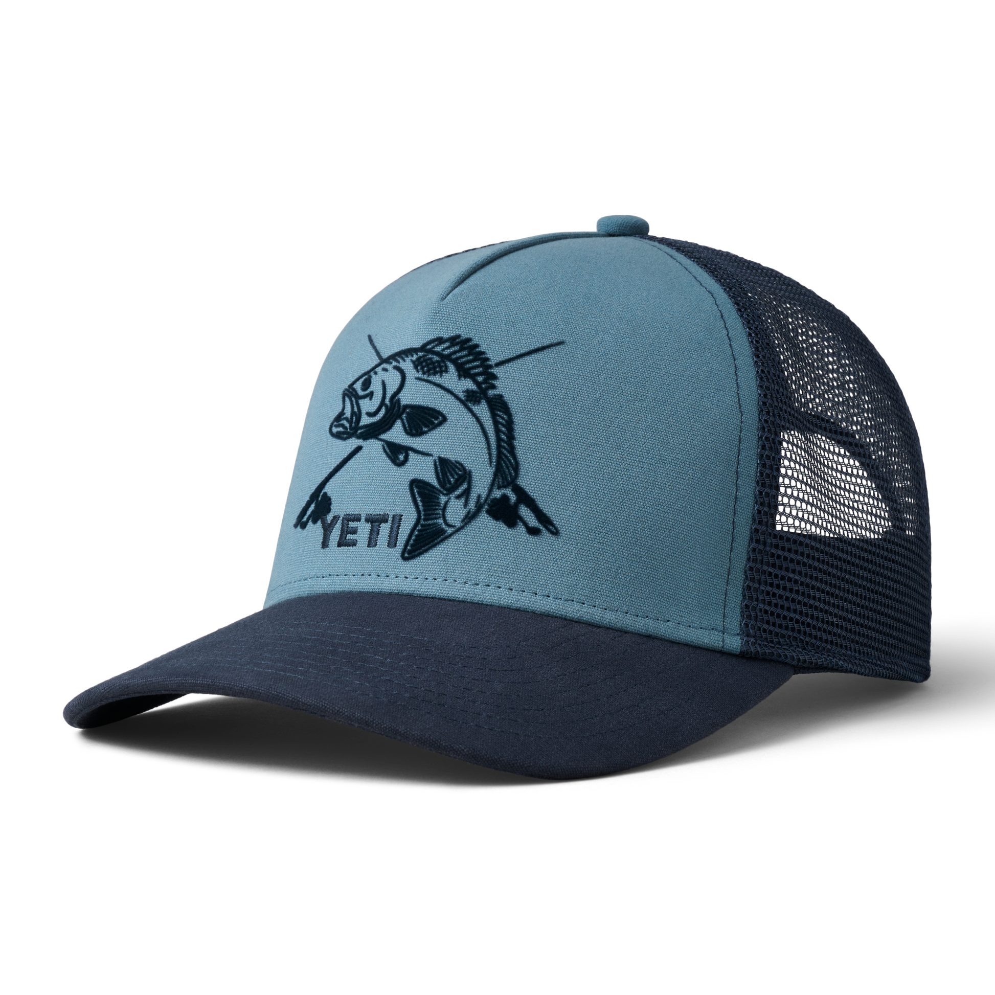 YETI Cappello Trucker Fishing Bass Deep Blue/Navy