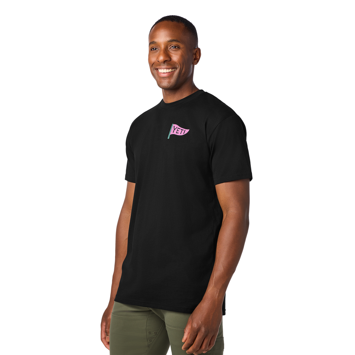 YETI Flamingo Short Sleeve T-Shirt Black
