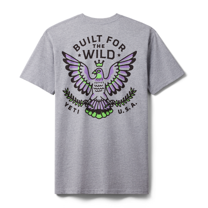 YETI Pigeon Emblem Short Sleeve T-Shirt Grey