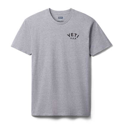 YETI Pigeon Emblem Short Sleeve T-Shirt Grey