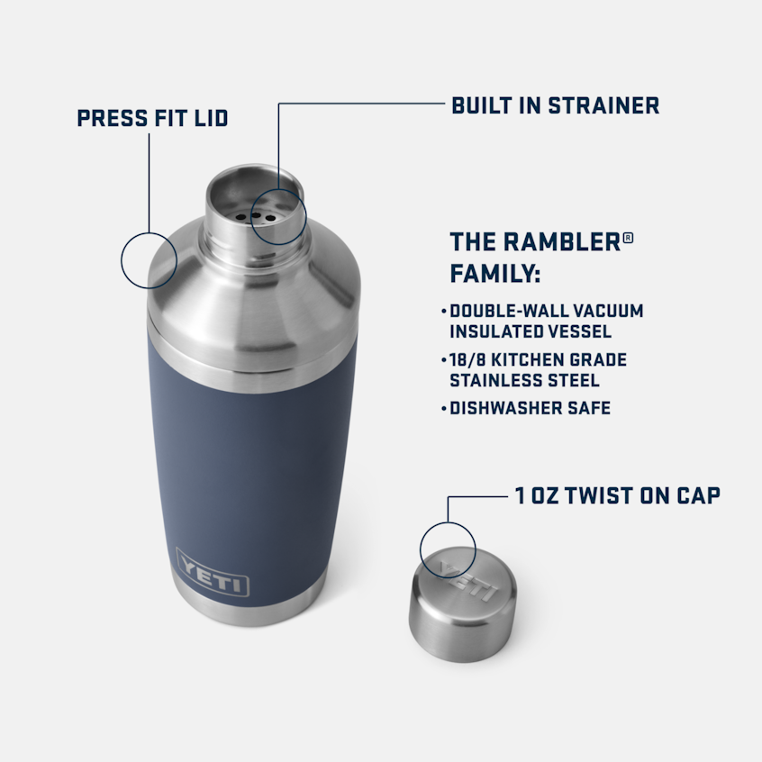 YETI Rambler® Shaker Da 20 oz (591 ml) Stainless Steel