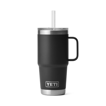 YETI Rambler® Tazza Da 25 oz (710 ml) Con coperchio con cannuccia Nero