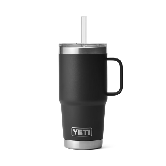 YETI Rambler® Tazza Da 25 oz (710 ml) Con coperchio con cannuccia Nero