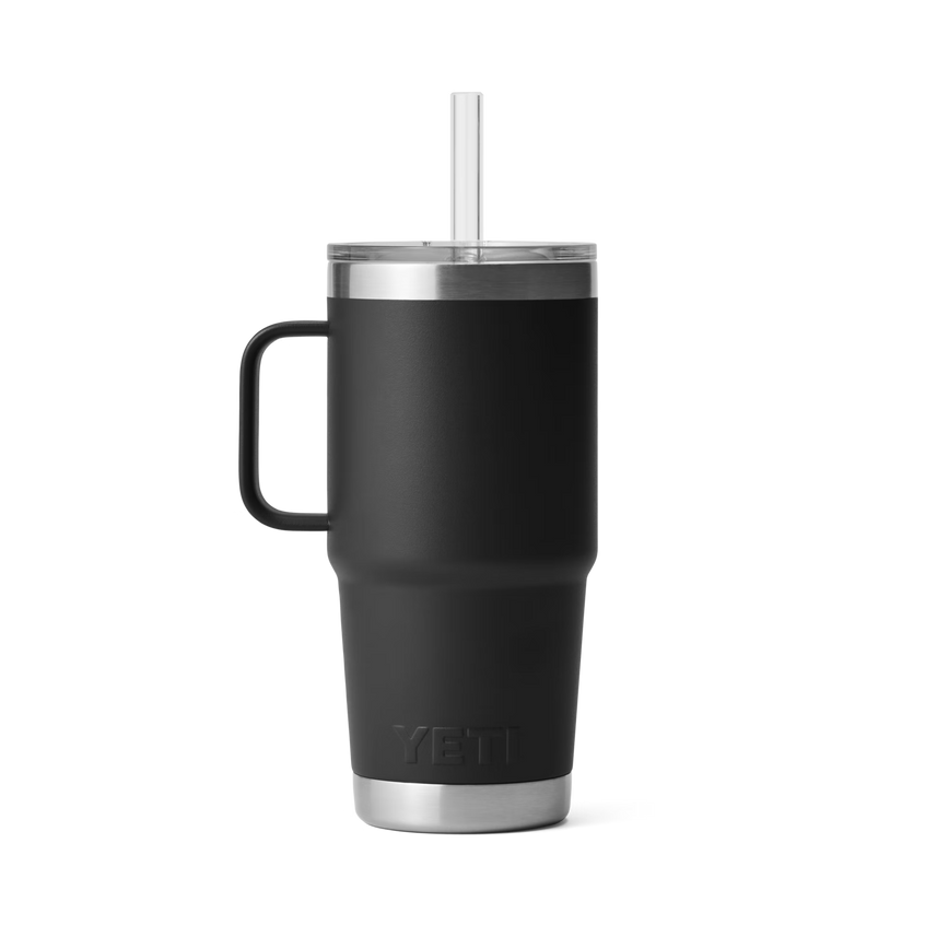 YETI Rambler® Tazza Da 25 oz (710 ml) Con coperchio con cannuccia Nero