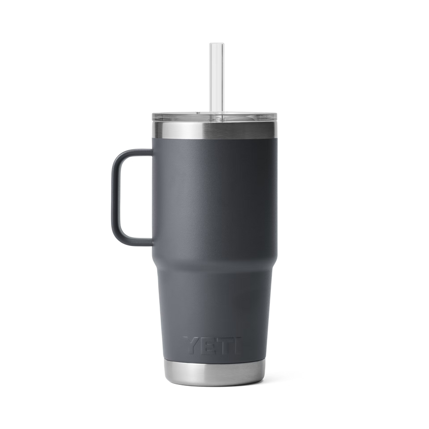 YETI Rambler® Tazza Da 25 oz (710 ml) Con coperchio con cannuccia Charcoal