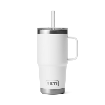 YETI Rambler® Tazza Da 25 oz (710 ml) Con coperchio con cannuccia Bianco