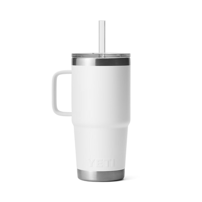 YETI Rambler® Tazza Da 25 oz (710 ml) Con coperchio con cannuccia Bianco
