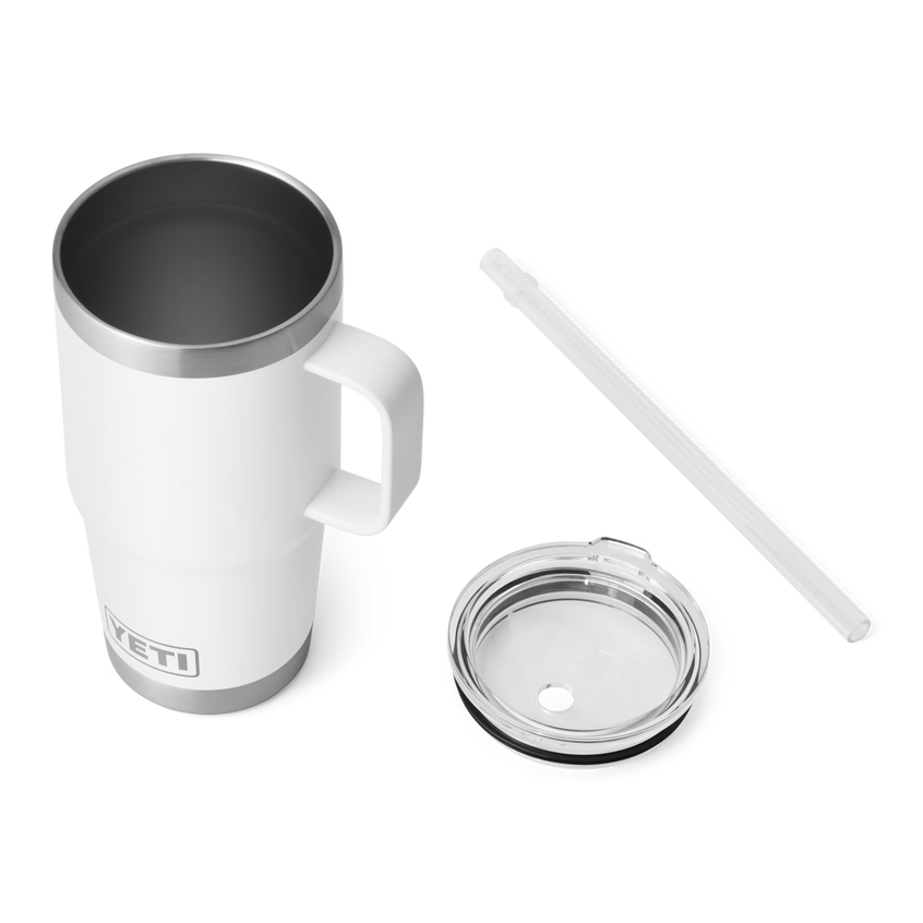 YETI Rambler® Tazza Da 25 oz (710 ml) Con coperchio con cannuccia Bianco