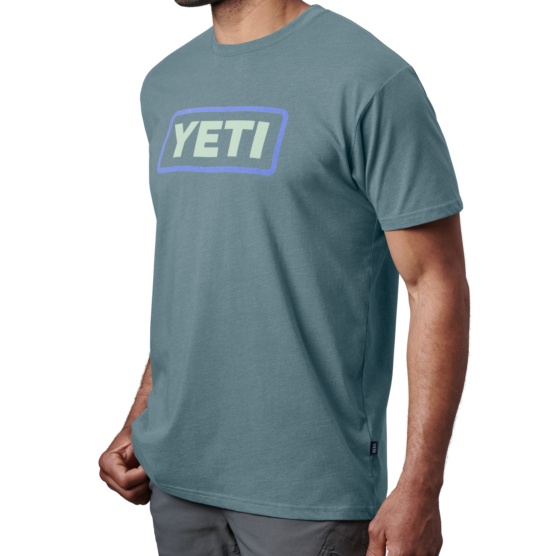 YETI T-shirt Premium a manica corta con logo Badge Indigo