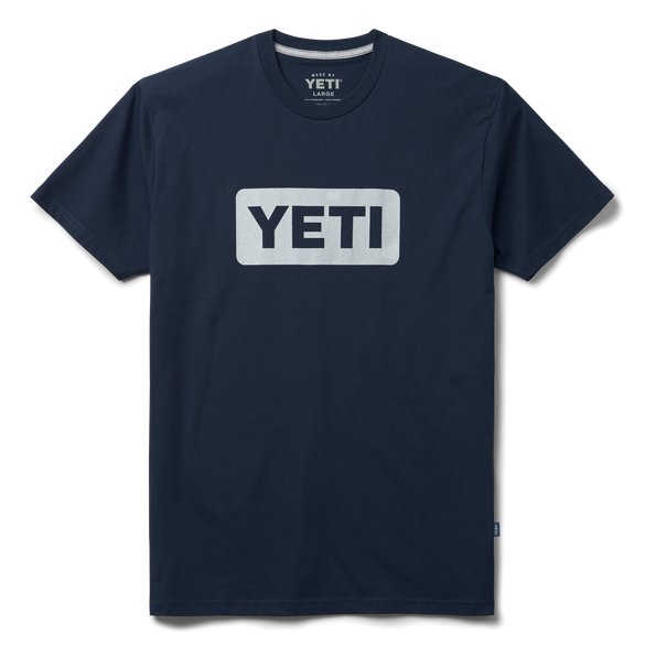 YETI T-shirt Premium a manica corta con logo Badge Navy/Bianco