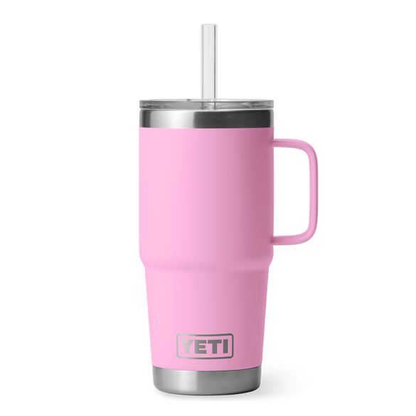 YETI Rambler® Tazza Da 25 oz (710 ml) Con coperchio con cannuccia Power Pink