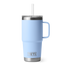 YETI Rambler® Tazza Da 25 oz (710 ml) Con coperchio con cannuccia Big Sky Blue