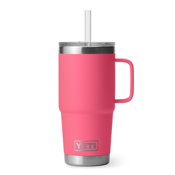 YETI Rambler® Tazza Da 25 oz (710 ml) Con coperchio con cannuccia Tropical Pink