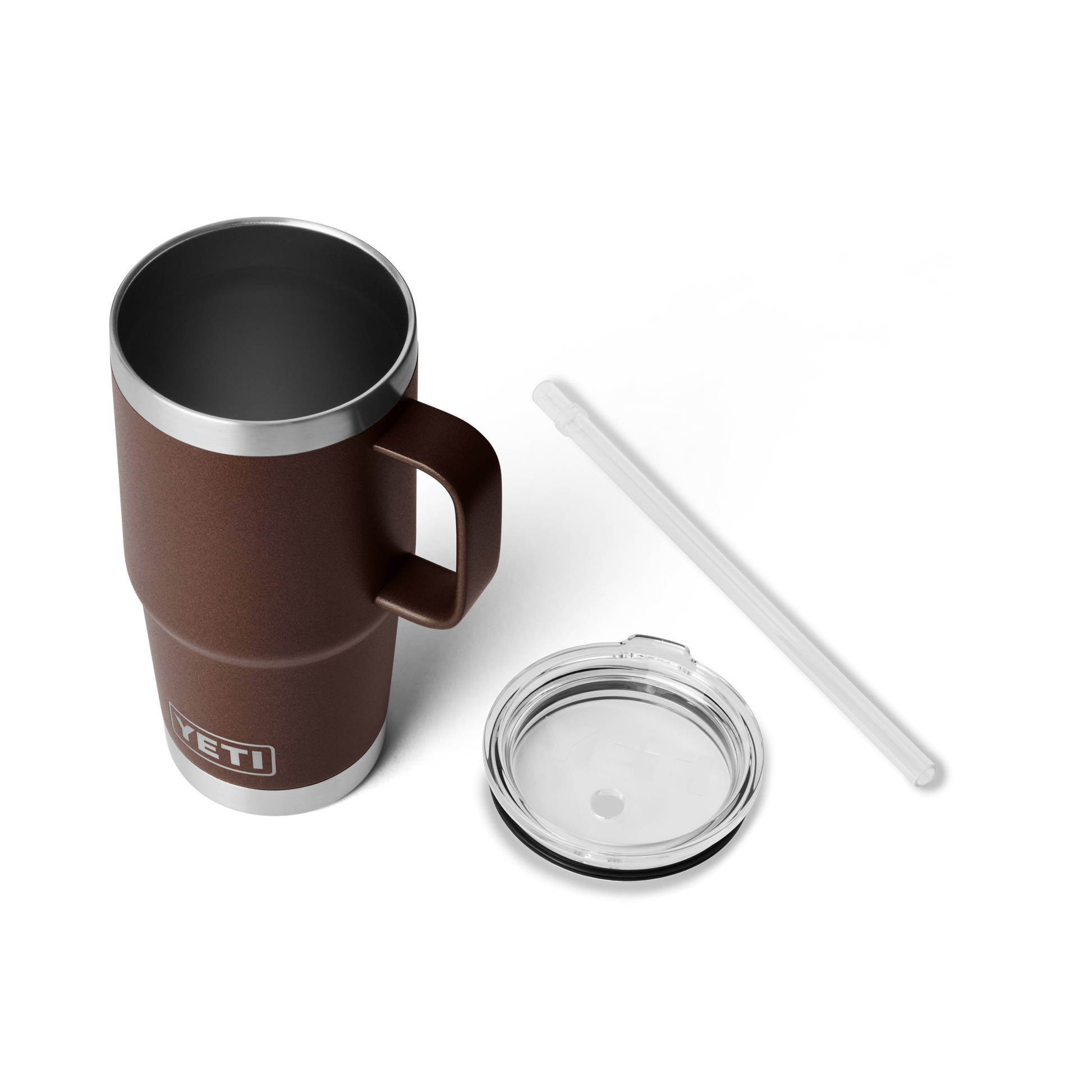 YETI Rambler® Tazza Da 25 oz (710 ml) Con coperchio con cannuccia Wetlands Brown