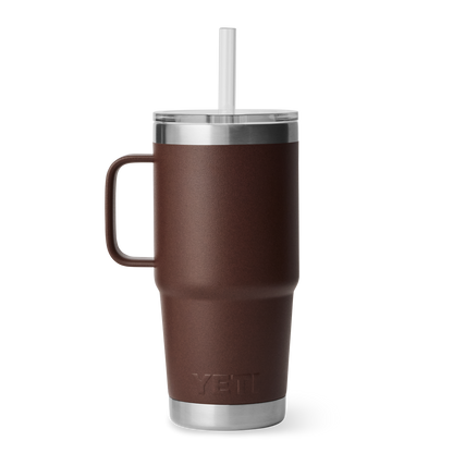 YETI Rambler® Tazza Da 25 oz (710 ml) Con coperchio con cannuccia Wetlands Brown