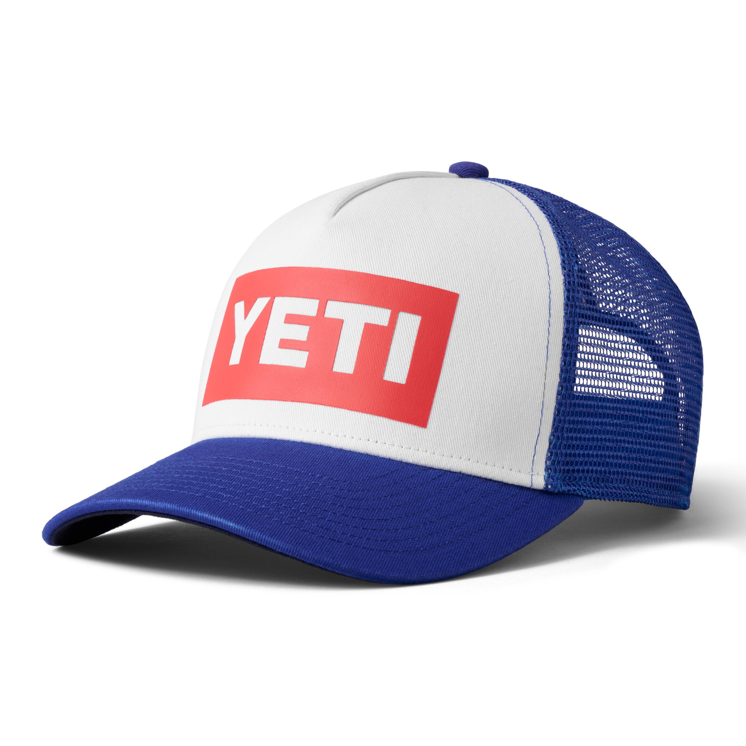 Cappello Trucker con logo Badge American YETI Blue/Bianco