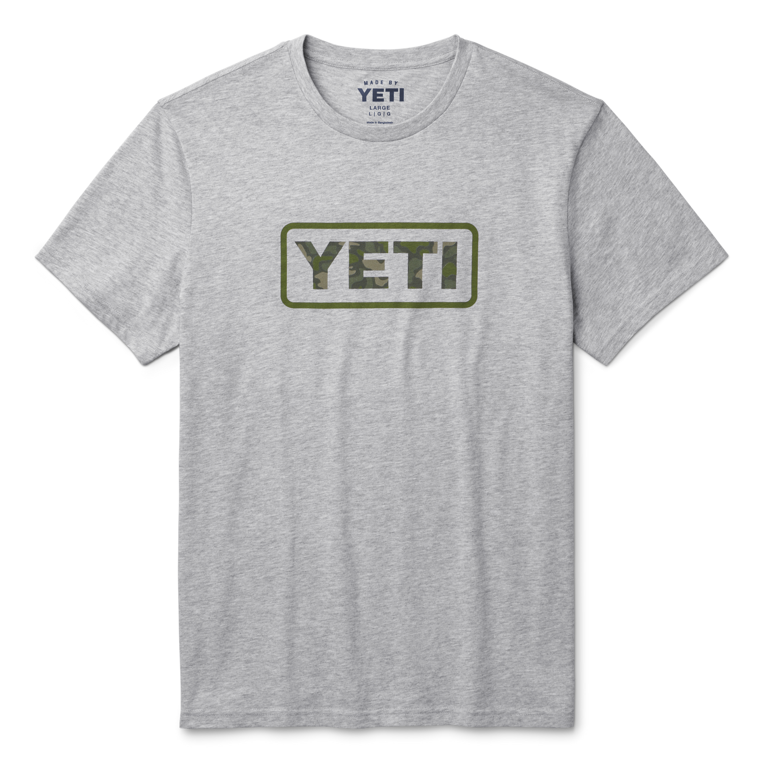 T-shirt a manica corta con logo Badge Camo YETI Heather Grey