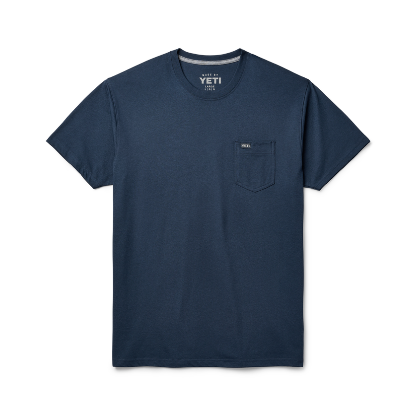 YETI T-shirt Premium a manica corta con tasca Navy