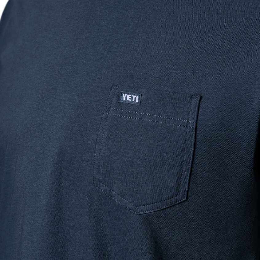 YETI T-shirt Premium a manica corta con tasca Navy