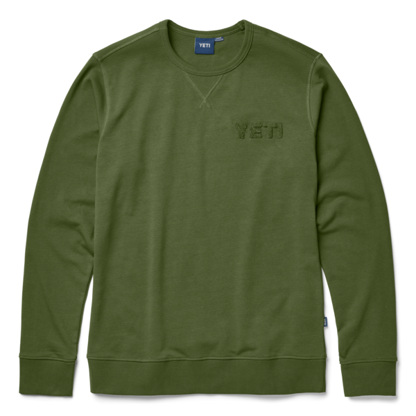 YETI Pullover Girocollo in French Terry Highlands Olive