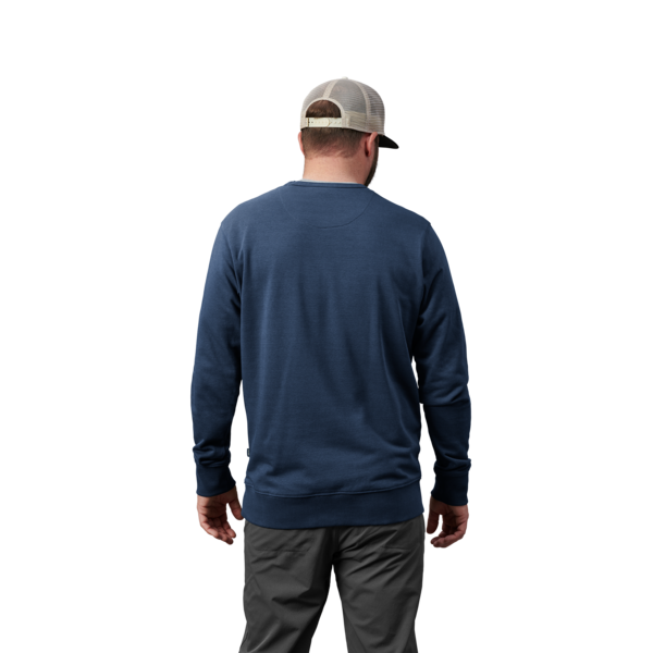 YETI Pullover Girocollo in French Terry Navy